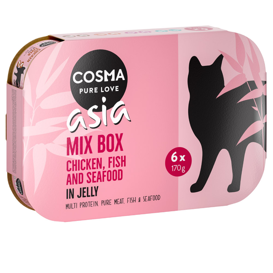Cosma Asia hyytelössä 6 x 170 g - lajitelma, neljä makua