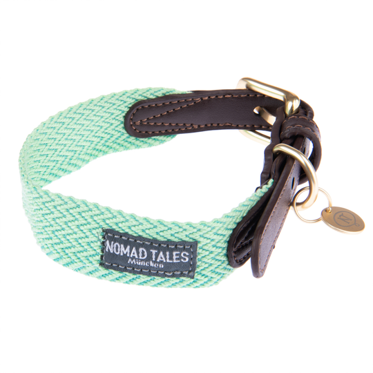 Nomad Tales Bloom -kaulapanta, mint - XS-koko: 28-34 cm kaulanympärys, L 25 mm