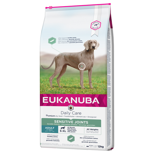 Eukanuba-säästöpakkaus - 2 x 12 kg Daily Care Adult Sensitive Joints