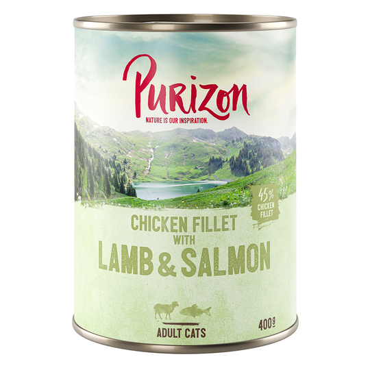 10 + 2 kaupan päälle ! 12 x 200 g/ 400 g Purizon Adult - kanafilee, lohi & lammas (12 x 400 g)