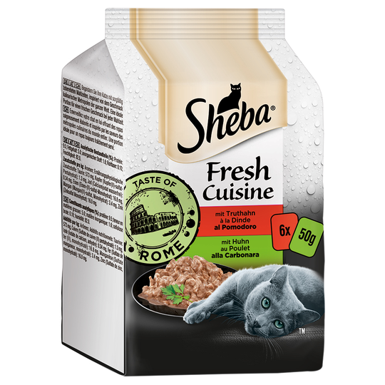 Sheba Fresh Cuisine Taste of Rome 6 x 50 g - kana & kalkkuna
