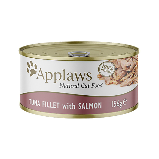 Applaws in Broth -kissanruoka 6 x 156 g - tonnikalafilee & lohi