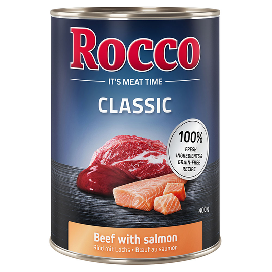 Rocco Classic 6 x 400 g - naudanliha ja lohi