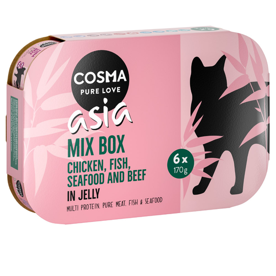 Cosma Asia hyytelössä 6 x 170 g - lajitelma 2 (5 makua)
