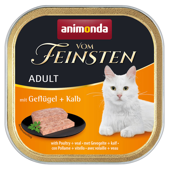 Animonda vom Feinsten Adult 6 x 100 g - siipikarja & vasikka