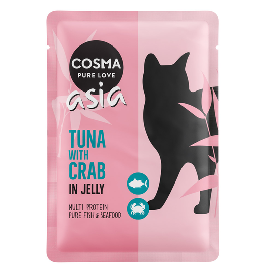 Cosma Asia Pouches -säästöpakkaus 48 x 100 g - tonnikala & rapu