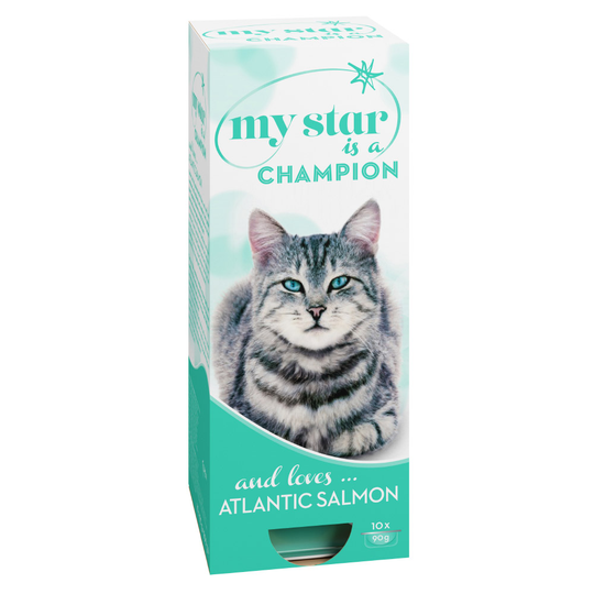 My Star -kokeilupakkaus 10 x 90 g - Champion-mousse - Atlantin lohi