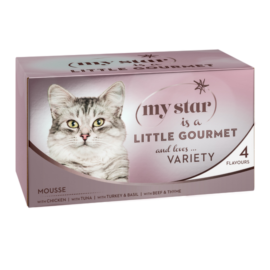 4 x 85 g My Star Mousse Gourmet -kokeilupakkaus - lajitelma (4 makua)