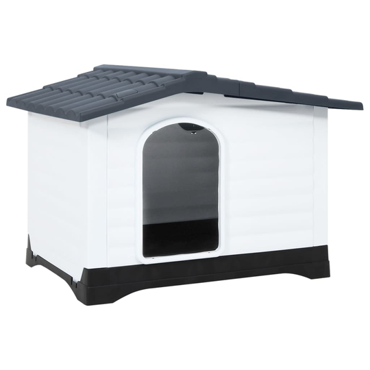 vidaXL Koirankoppi harmaa 90,5x68x66 cm polypropeeni