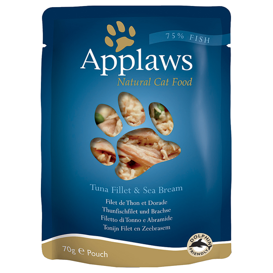 Applaws märkäruokapussi-säästöpakkaus 96 x 70 g - tonnikalalajitelma