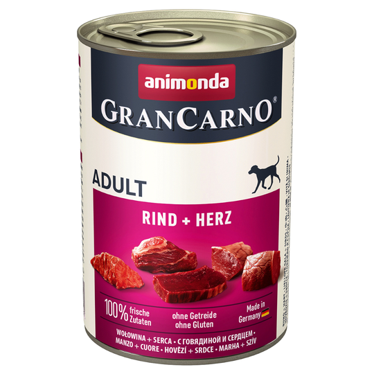 Animonda GranCarno Original -säästöpakkaus 24 x 400 g - nauta & sydän