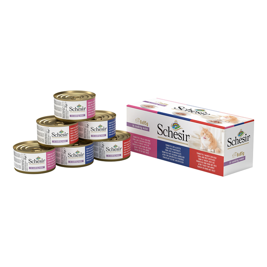 Schesir Natural with Rice 6 x 85 g - lajitelma (3 makua)