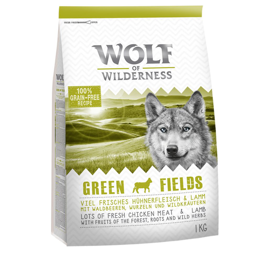 Wolf of Wilderness Green Fields - lammas - 1 kg