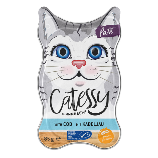 Catessy-purkkipatee MSC-merkityllä turskalla - 18 x 85 g
