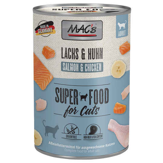 MAC´s Cat -säästöpakkaus 24 x 400 g - lohi & kana