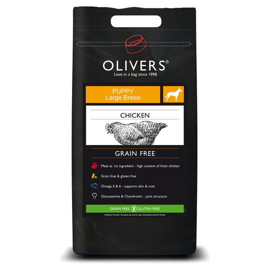 Oliver's Large Breed Start Grain Free Chicken - 12 kg