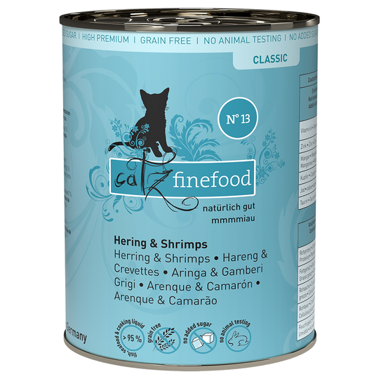 catz finefood -säästöpakkaus: 24 x 400 g - silakka & katkarapu