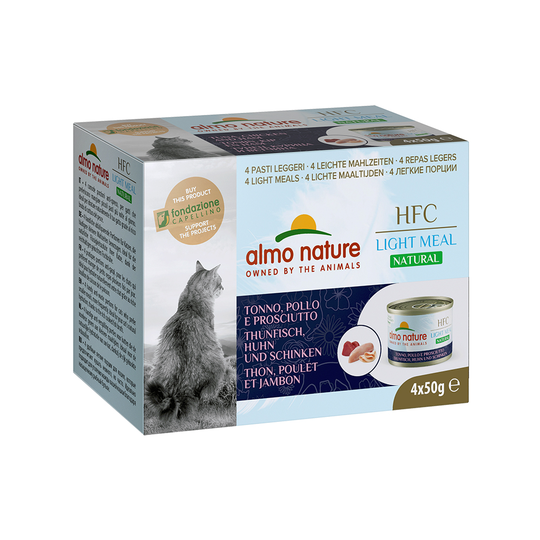 Almo Nature HFC Natural Light 4 x 50 g - tonnikala, kana & kinkku