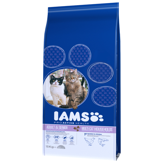 Iams kissanruoka 15 kg nyt erikoishintaan - Pro Active Health Adult Multi-Cat Household (15 kg)