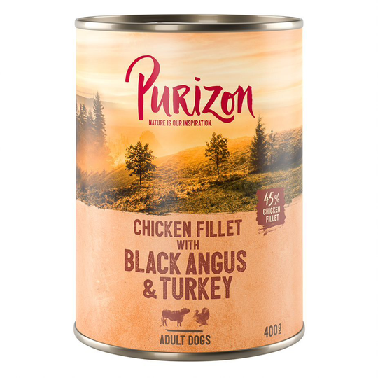 Purizon yksittäispakkaus 400 g - Black Angus & kalkkuna