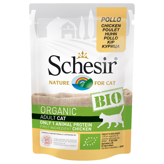 Schesir Organic Pouch 6 x 85 g - luomukana