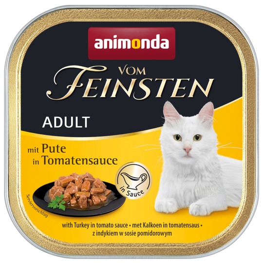 Animonda vom Feinsten Adult NoGrain in Sauce -säästöpakkaus 36 x 100 g - kalkkunaa tomaattikastikkeessa