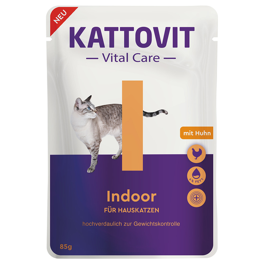 Kattovit Vital Care Indoor Pouches kana - 12 x 85 g