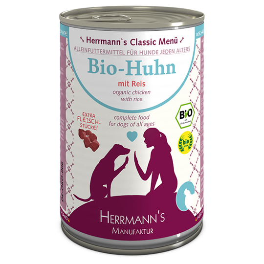 Herrmanns Menu Classic 6 x 400 g - luomukana & luomuriisi
