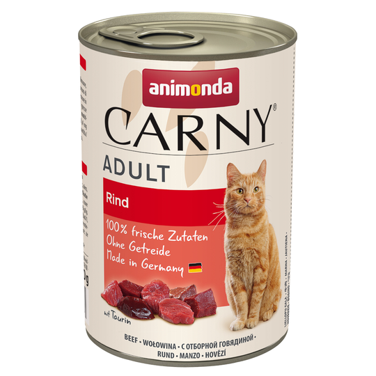 Animonda Carny kissanruoka 24 x 400 g: 20 + 4 kaupan päälle! - Adult: nauta