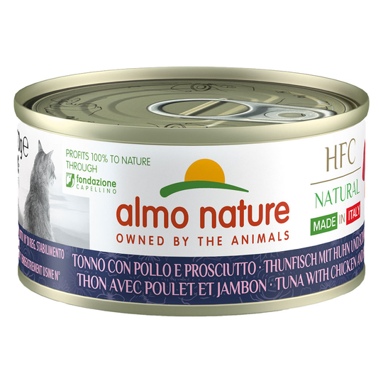 Almo Nature HFC Natural Made in Italy 6 x 70g - tonnikala, kana & kinkku