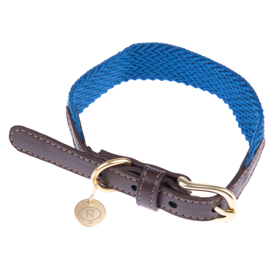 Nomad Tales Bloom -kaulapanta, sapphire - S-koko: kaulanympärys 32 - 38 cm, L 25 mm