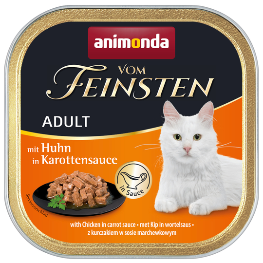 Animonda vom Feinsten Adult NoGrain in Sauce -säästöpakkaus 36 x 100 g - kanaa porkkanakastikkeessa