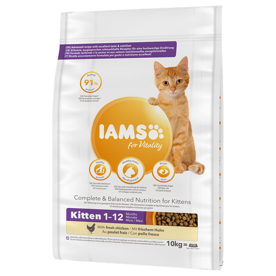IAMS-säästöpakkaus 2 x 10 kg - Vitality Kitten Fresh Chicken