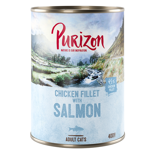 10 + 2 kaupan päälle ! 12 x 200 g/ 400 g Purizon Adult - kanafilee & lohi (12 x 400 g)