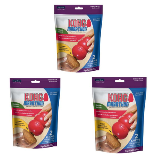KONG - 3 x MARATHON 2-PACK CHICKEN SMALL 5.1x4.5cm