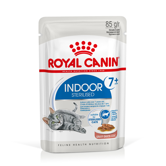 Royal Canin Indoor Sterilised 7+ in Gravy - 12 x 85 g