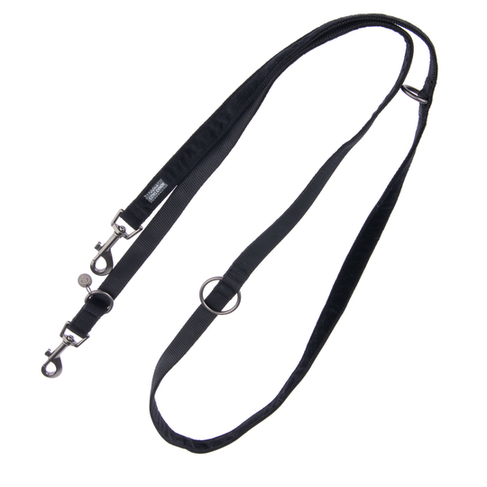 Nomad Tales Blush -koiran talutushihna, ebony - 200 cm pitkä, 20 mm leveä