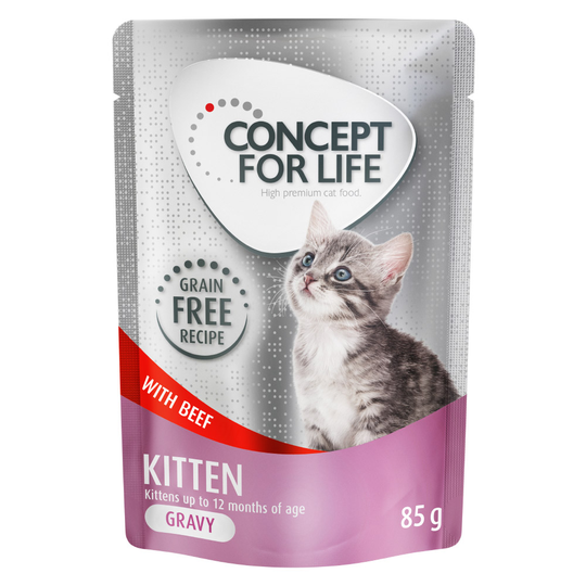 Concept for Life Kitten viljaton nauta - kastikkeessa - 48 x 85 g