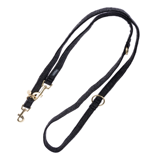 Nomad Tales Calma -talutushihna, ebony - 200 cm pitkä, 20 mm leveä