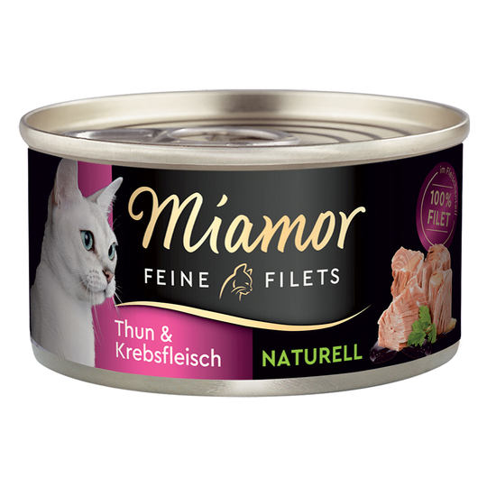 Miamor Fine Filets Naturelle, 6 x 80 g - tonnikala & rapu