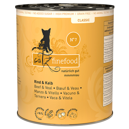 Catz Finefood -purkkiruoka 6 x 800 g - nauta & vasikka