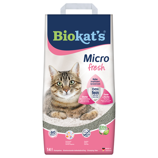 Biokat's Micro tai Micro Fresh -kissanhiekka 14 l: 12 + 2 l kaupan päälle! - Micro Fresh