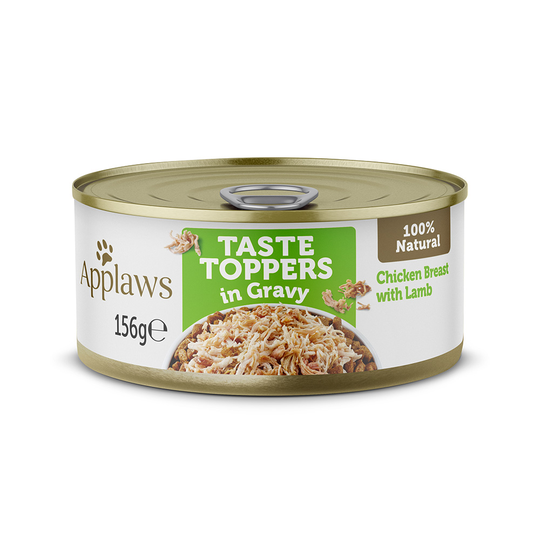 Applaws Taste Toppers kastikkeessa 6 x 156 g - kana ja lammas