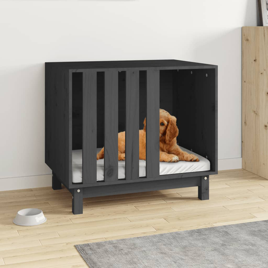vidaXL Koirankoppi harmaa 70x50x62 cm täysi mänty