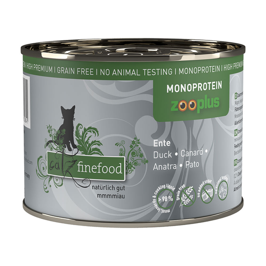 catz finefood Monoprotein zooplus 6 x 200 g - ankka