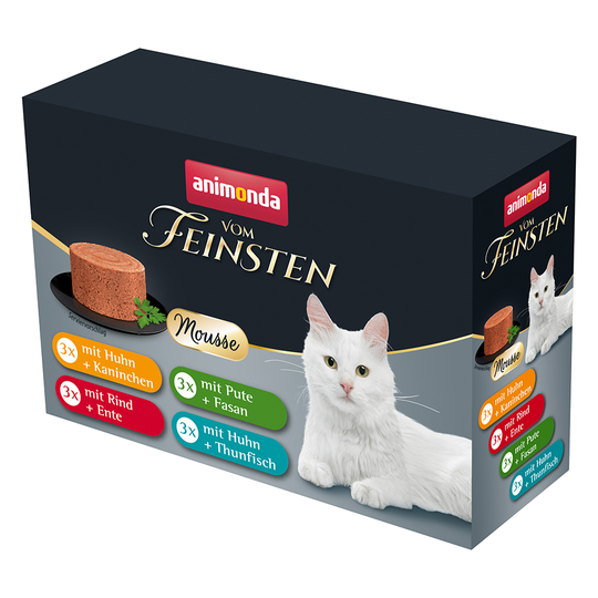 Animonda Vom Feinsten Adult -lajitelma 12 x 85 g - Mousse-lajitelma (4 makua)