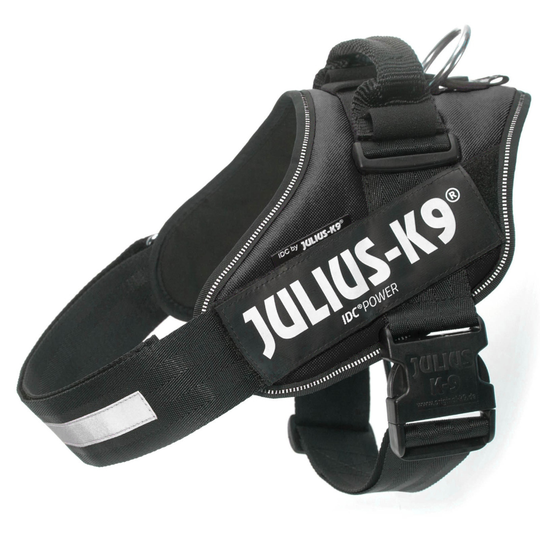 JULIUS-K9 IDC® Power -koiranvaljaat, musta - rinnanympärys 63 - 85 cm (1-koko)