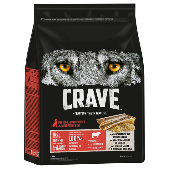 Crave nauta, jossa luuydintä ja muinaisviljaa - 2,8 kg