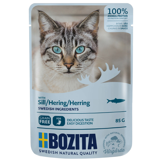 Bozita Chunks in Gravy Pouch 24 x 85 g - silakka