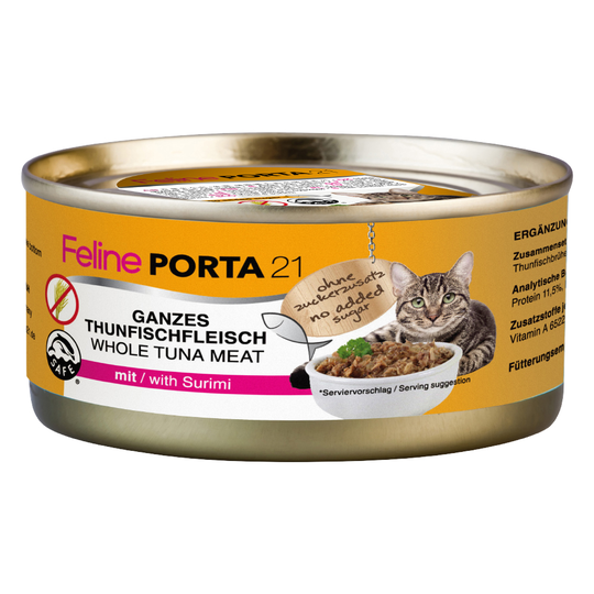 Feline Porta 21 -kissanruoka 6 x 156 g - tonnikala & surimi (viljaton)